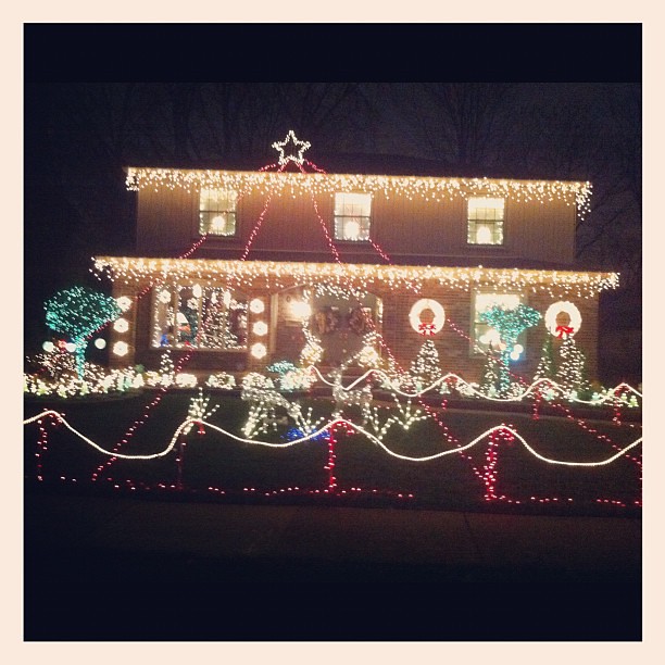 Went to look at Christmas lights tonight.  This is what Alex wants next year #timetoupourgame