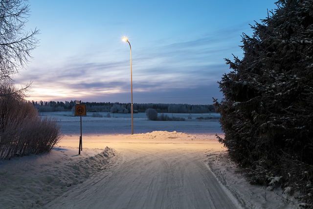 Frosty december morning in Finland
