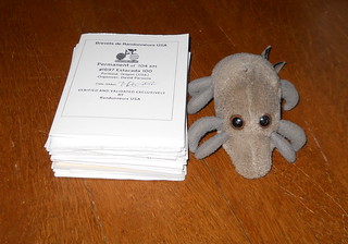 Dust Mite and a very tall stack of brevet cards