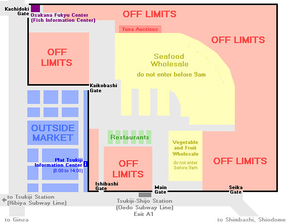 a basic map pf tsukiji market - rebeccasawblog