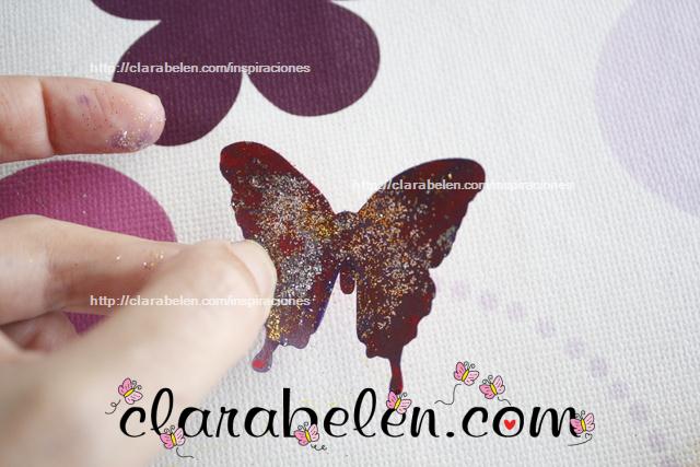 Cómo decorar mariposas de cartulina con esmaltes de uñas