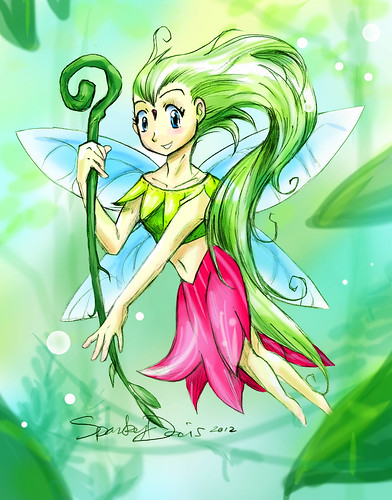 Green Forest Fairy-Sprite