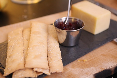 Crackers with Cranberry Bacon Chutney and Cabot Clothbound Cheddar