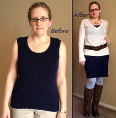 Knit Pencil Skirt Before & After