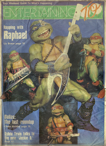 The Toronto Sun :: Friday May 3,1991 ENTERTAINING TO; "Rapping with Raphael", 'Teenage Mutant Ninja Turtles - Coming Out of Their Shells Tour' { ETO FRONT PAGE }  (( 1991 )) 
