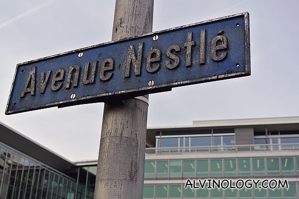There is a road named after Nestle in Vevey 