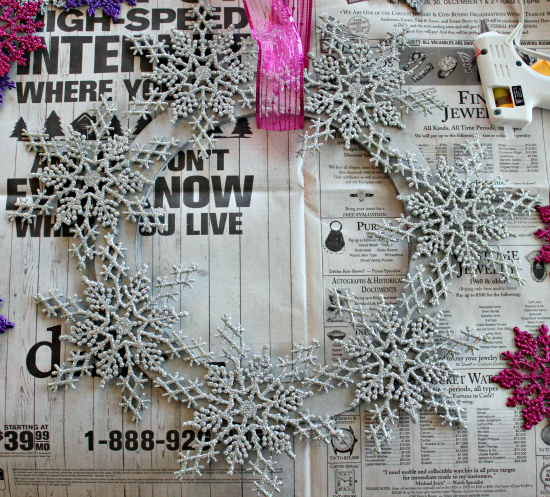 Glitter Snowflake Wreath