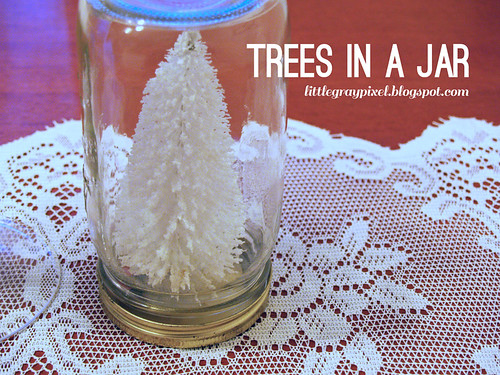 diy trees in a mason jar