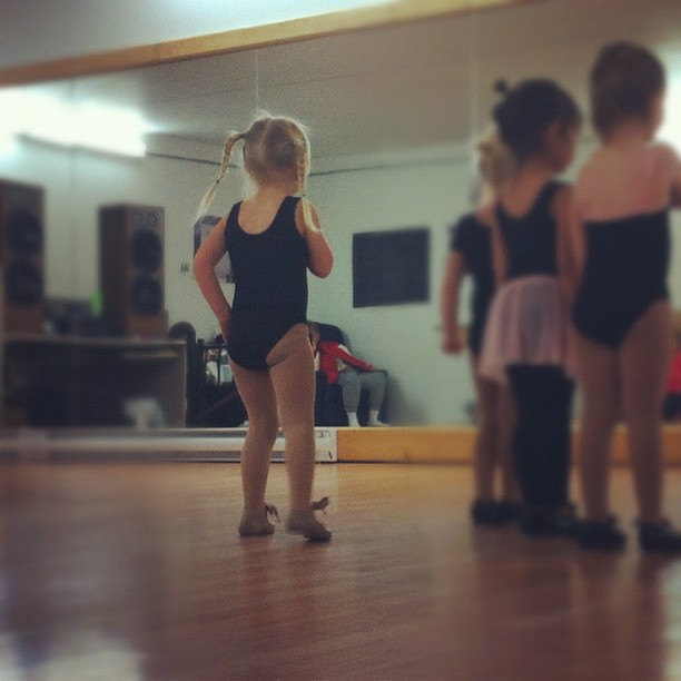 Her little booty in her unitard and tights just kills me.  :D #hannahbaby