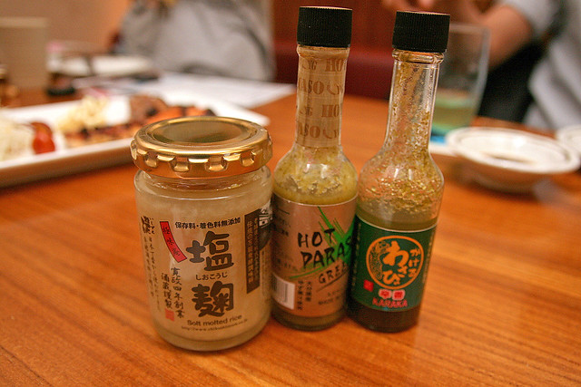 Shiokoji, Hot Parasol Japanese Tabasco sauce and Wasabi sauce