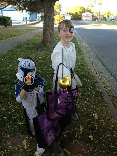 A pirate and a storm trooper