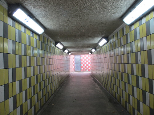1970s tiled pedestrian underpass