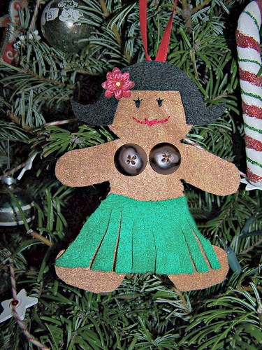 Hula girl ornament