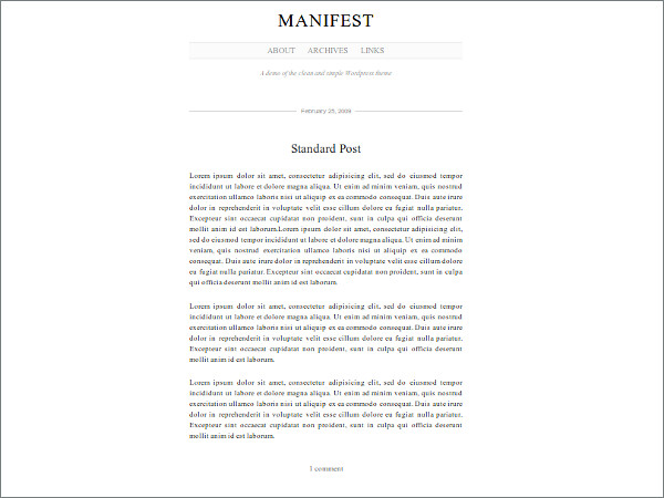 Manifest Free WordPress Theme