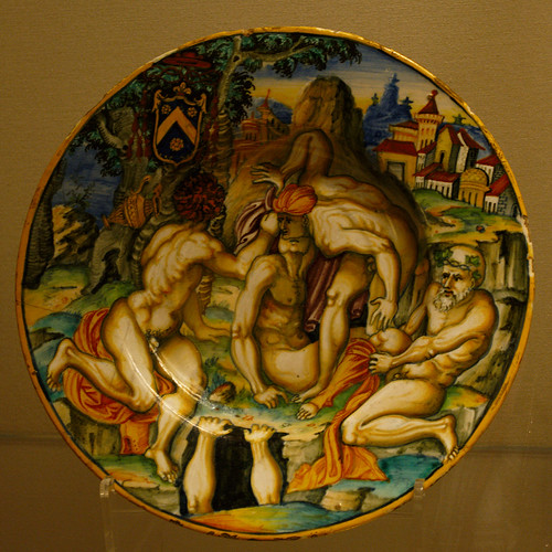 16th Century Painted Ceramic Plate