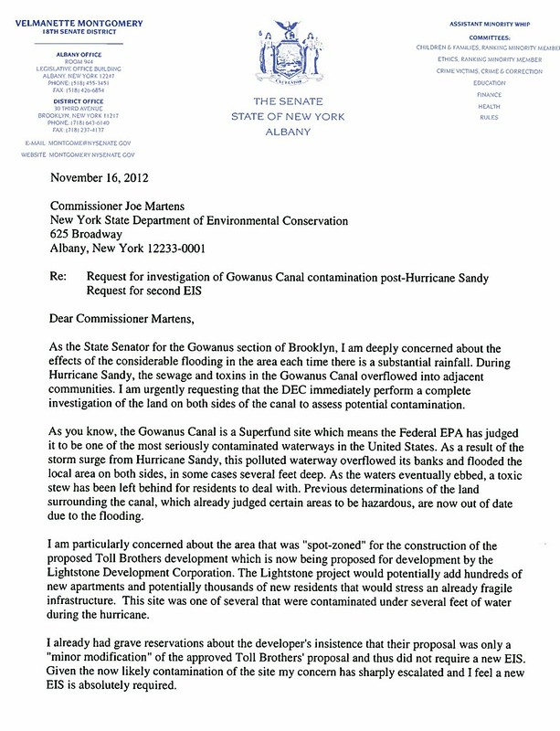 11-12-2012 Letter to DEC requesting toxicity study of Gowanus post Sandy copy