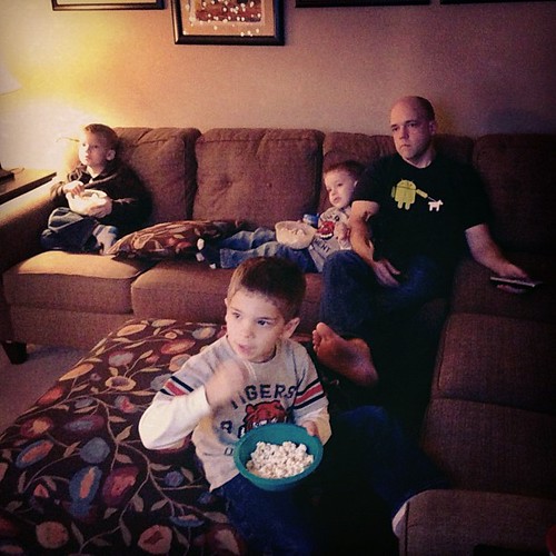 Popcorn for dinner and a Star Wars marathon.  Post Thanksgiving recovery.