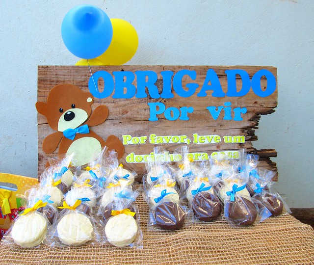 Lembrancinha de aniversário infantil alfajor argentino