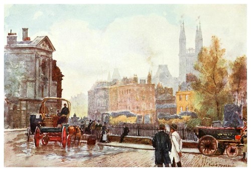 030-Plaza de San Bartolome- The scenery of London- 1905-Herbert Marshall
