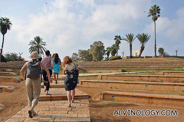 Heading up Jaffa promenade to get a bird's eye view of the city