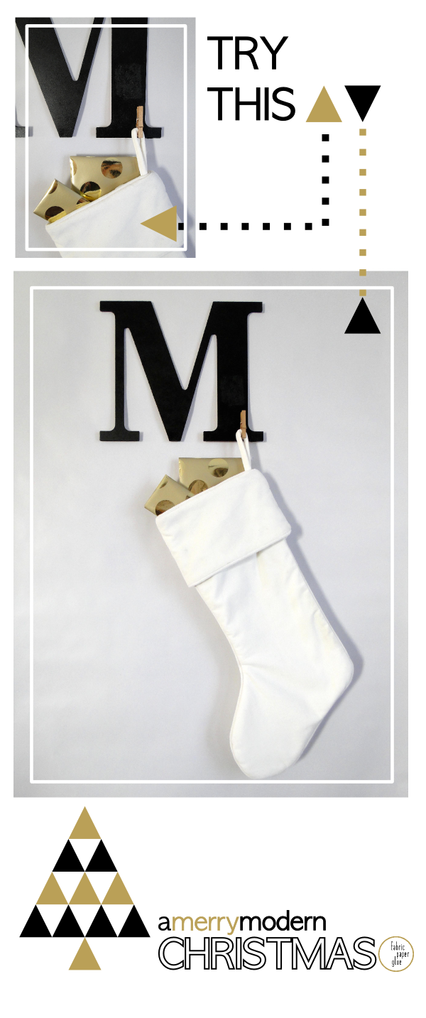 Merry Modern Xmas Monogram Stocking Hanger Tutorial