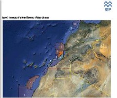 (Total aurait négocié un immense bloc pétrolier au Sahara occidental. Crédit photo : Mirabaud Securities)