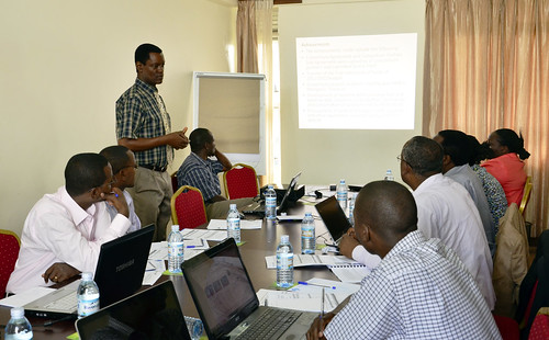Jovin Mugula highlights the achievements of the consortium during day one of project 6 monitoring and review meeting