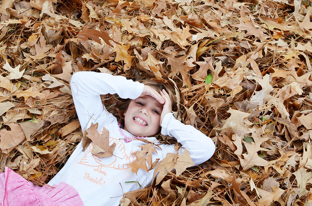 avery in leaves