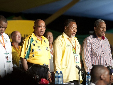 African National Congress elective conference at Manguang with Jacob Zuma, Kgalema Motlanthe and Mathew Phosa. The party is celebrating its centenary. by Pan-African News Wire File Photos