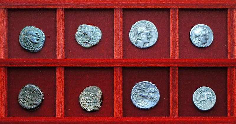 RRC 251 M.FABRINI Fabrinia bronzes, RRC 252 L.POST ALB Postumia, RRC 253 L.OPEIMI Opeimia, Ahala collection, coins of the Roman Republic