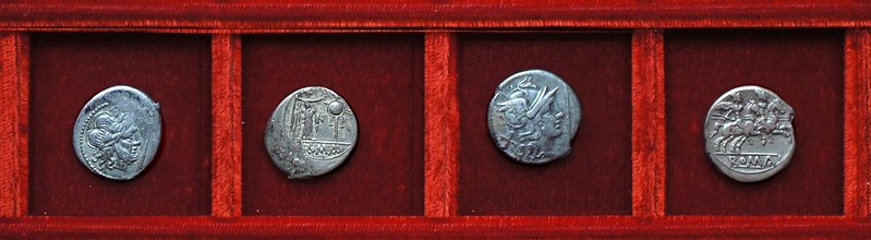 RRC 112 staff silver, Ahala collection, coins of the Roman Republic