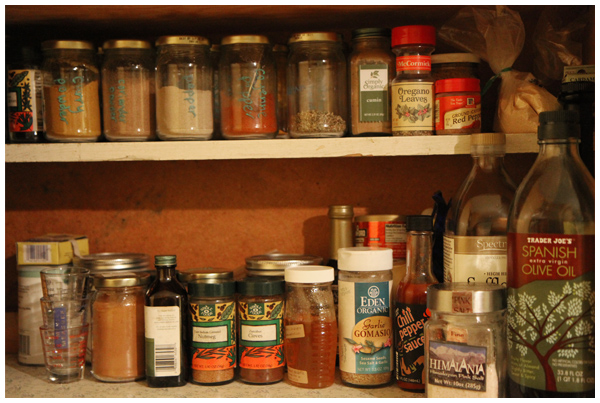 Unpacking the Kitchen(s) - spice and oil cupboard