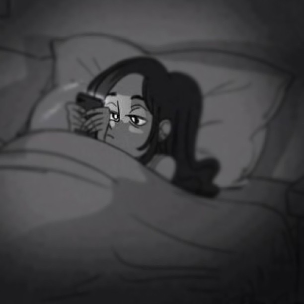 Me at night.. #lonely #true #bed #cartoon #phone #bored #not #tired # ...