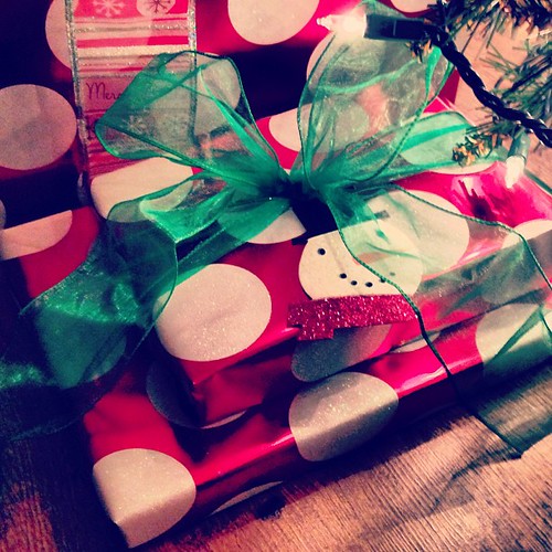 #christmas presents all wrapped and under the tree (this is a small, small part)