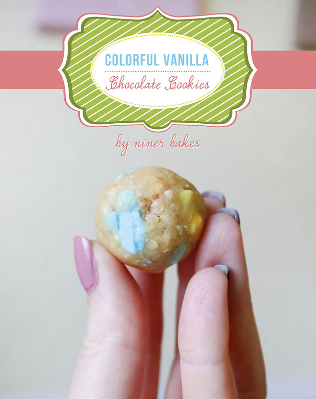 Colorful Vanilla Chocolate Chip Cookies