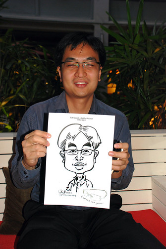 caricature live sketching for Kaleido Vision Pte Ltd Product Launch - 2