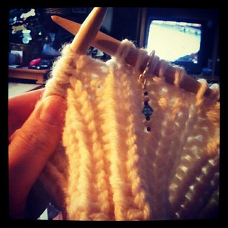 A little mindless #knitting while watching world junior #hockey  #knit #handmade #hat #knitstagram