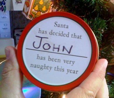 John gets coal for Christmas