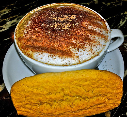 Cappuccino with Cinnamon and a Stem Ginger Biscuit ..Mmmm by Irene.B.