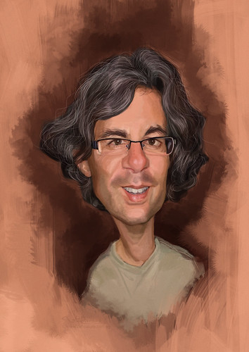 digital caricature of Alon Bar-Shany for Hewlett Packard