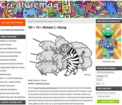 Interview with Creature Mag! by Michael C. Hsiung