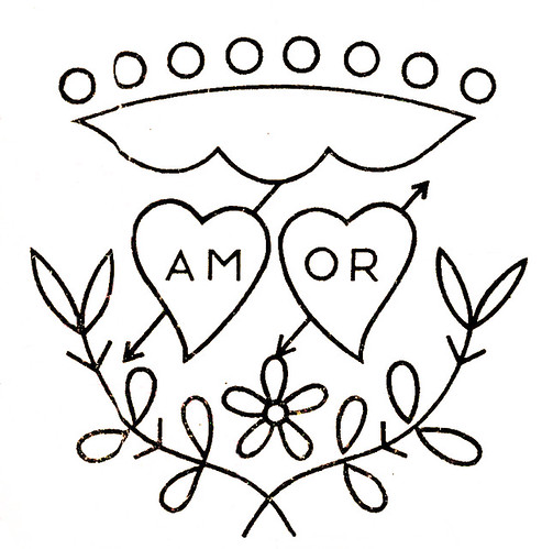 Amor motivo para bordar - "Amor" (love in Portuguese) embroidery pattern