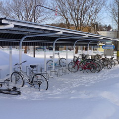 Bicycle Parking in Hokkaido