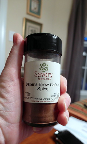 A jar of Baker's Brew Coffee Spice.