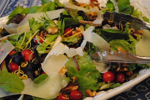 Fall Salad with Cranberries and Nuts