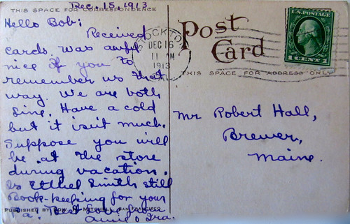 postcard from december 1913