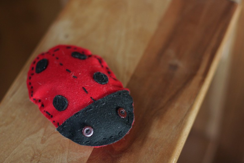Lady bug made by C (age 4) for her big sister