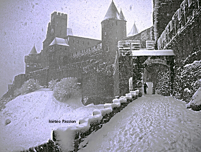 illustration de l'épisode neigeux remarquable du 12 janvier 1981 à Carcassonne météopassion