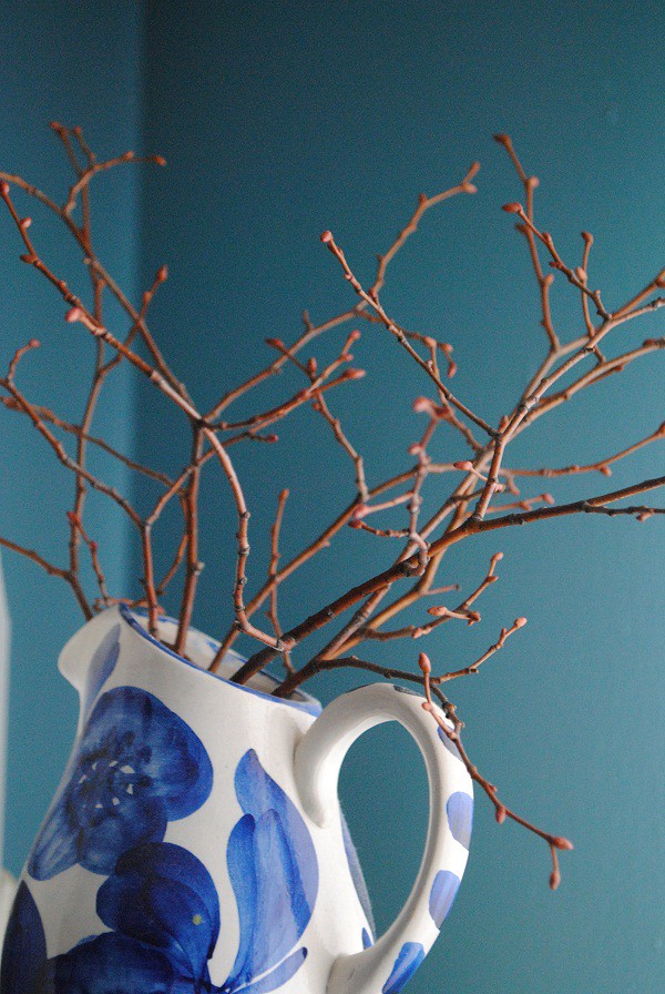 Branches in Blue Vase