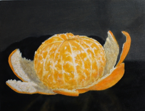 Unwrapped-mandarin orange by Sid's art